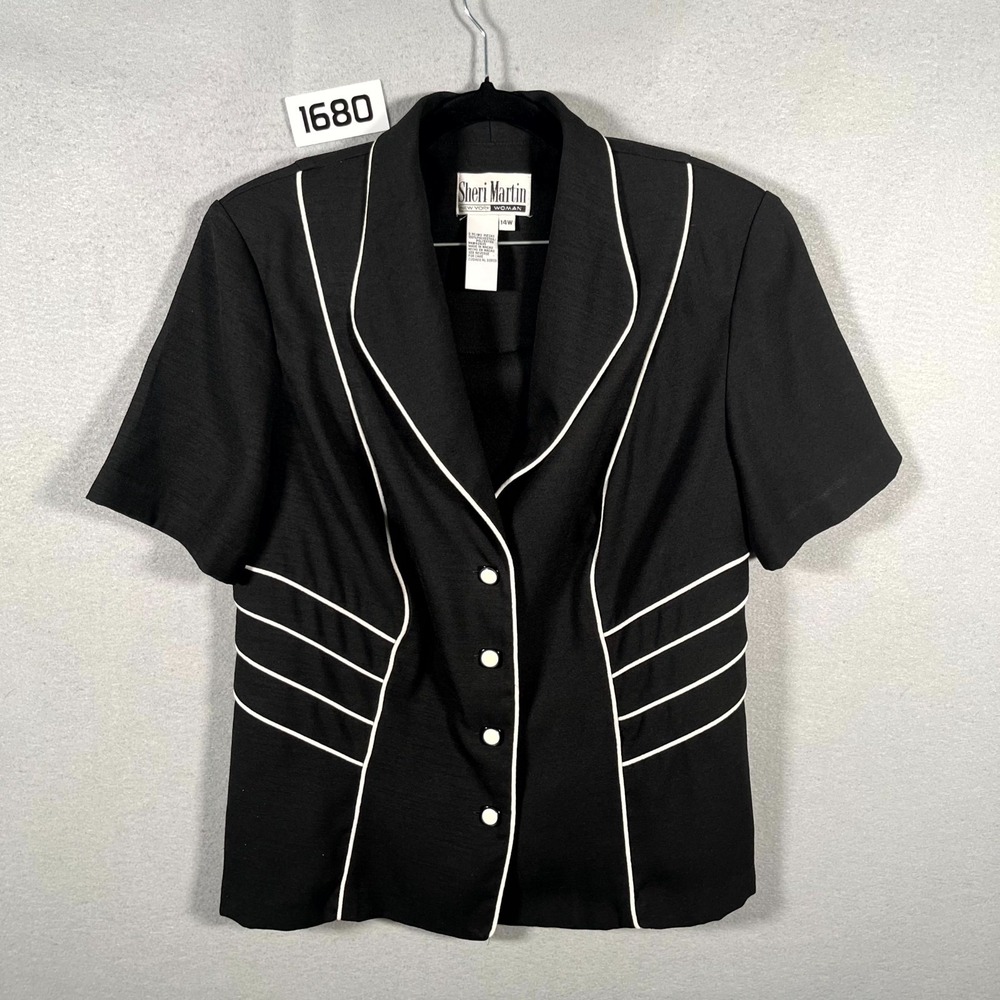 Vintage Sheri Martin New York Blazer Jacket Womens 14W‎ Made In Macau